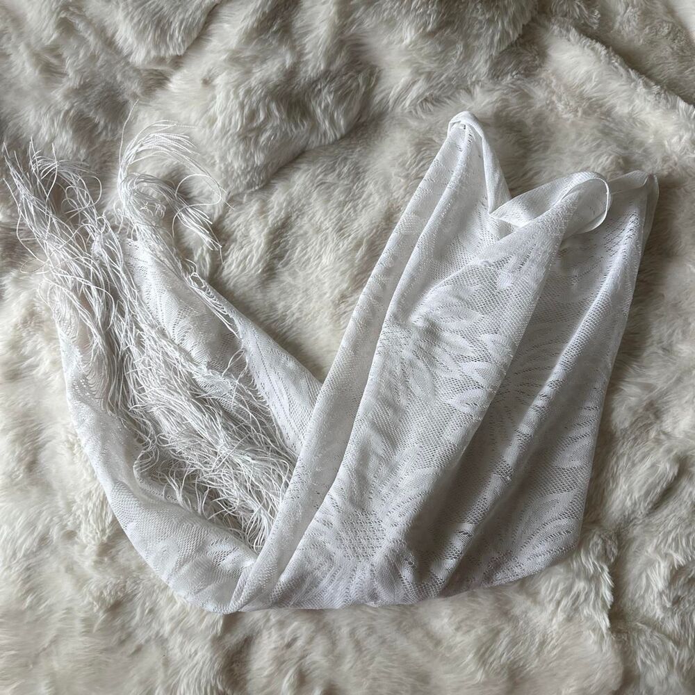 Unbranded Women's White Scarf-wraps